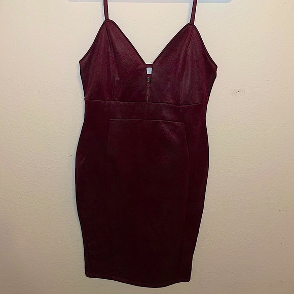 Haute Monde Maroon Tank Midi Dress size large - Picture 1 of 9